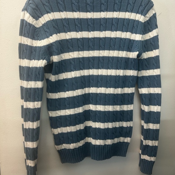 Ralph Lauren Blue and White Crewneck Sweater - Picture 2 of 3